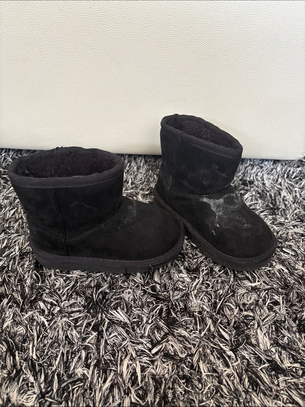 The Children's Place Black Faux Suede Kids Booties
